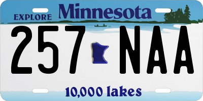 MN license plate 257NAA