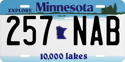 MN license plate 257NAB