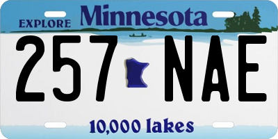 MN license plate 257NAE