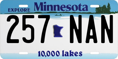 MN license plate 257NAN