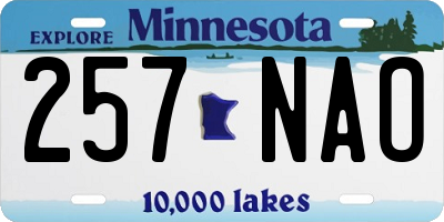 MN license plate 257NAO