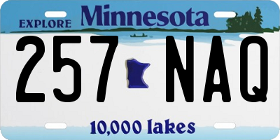 MN license plate 257NAQ
