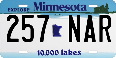 MN license plate 257NAR