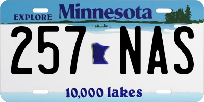 MN license plate 257NAS