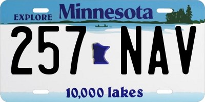MN license plate 257NAV