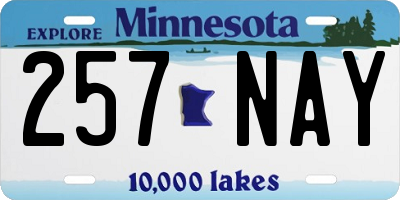 MN license plate 257NAY