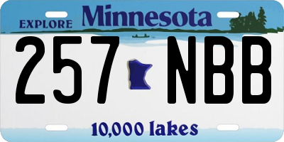 MN license plate 257NBB