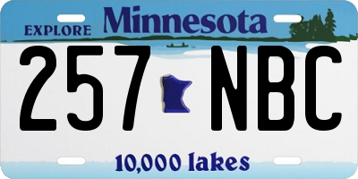 MN license plate 257NBC