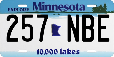 MN license plate 257NBE