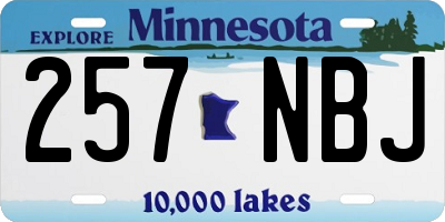 MN license plate 257NBJ