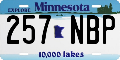 MN license plate 257NBP
