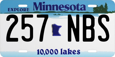 MN license plate 257NBS