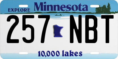 MN license plate 257NBT