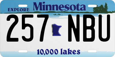 MN license plate 257NBU
