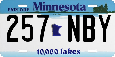 MN license plate 257NBY