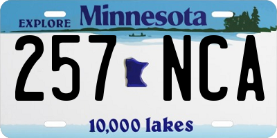MN license plate 257NCA