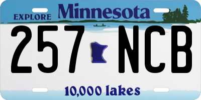 MN license plate 257NCB