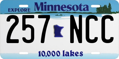 MN license plate 257NCC