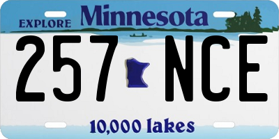 MN license plate 257NCE