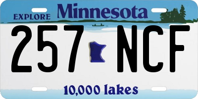 MN license plate 257NCF