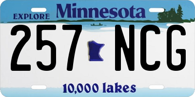 MN license plate 257NCG