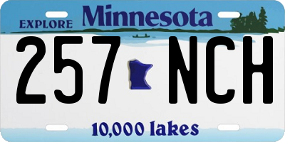 MN license plate 257NCH