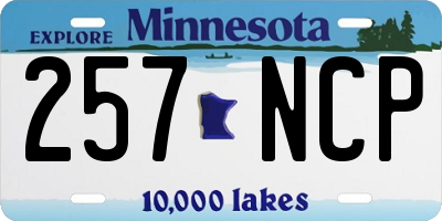 MN license plate 257NCP