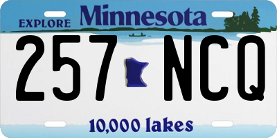 MN license plate 257NCQ
