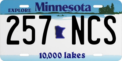 MN license plate 257NCS