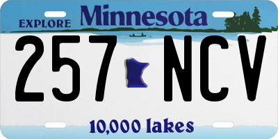 MN license plate 257NCV
