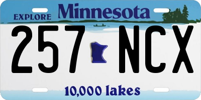 MN license plate 257NCX