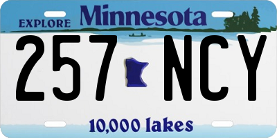 MN license plate 257NCY