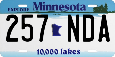 MN license plate 257NDA