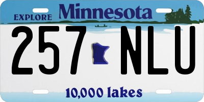 MN license plate 257NLU