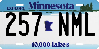MN license plate 257NML