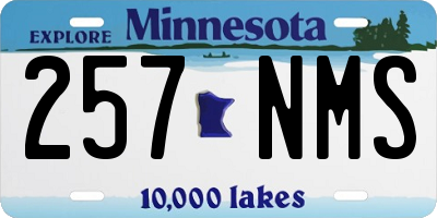 MN license plate 257NMS