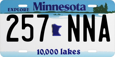 MN license plate 257NNA
