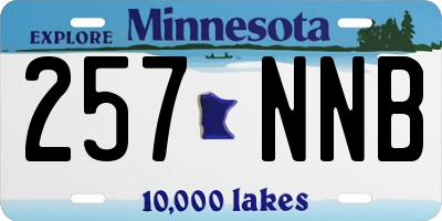 MN license plate 257NNB