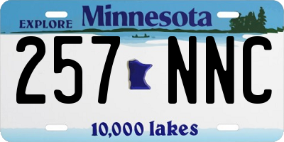 MN license plate 257NNC