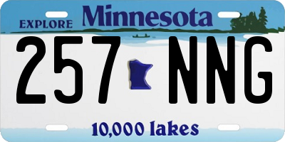 MN license plate 257NNG