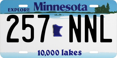 MN license plate 257NNL