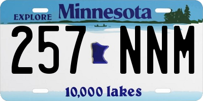 MN license plate 257NNM
