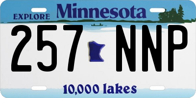 MN license plate 257NNP