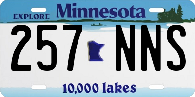 MN license plate 257NNS