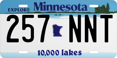 MN license plate 257NNT
