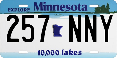 MN license plate 257NNY