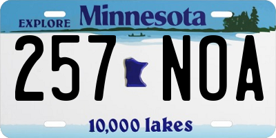 MN license plate 257NOA