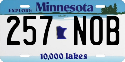 MN license plate 257NOB