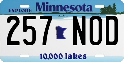 MN license plate 257NOD