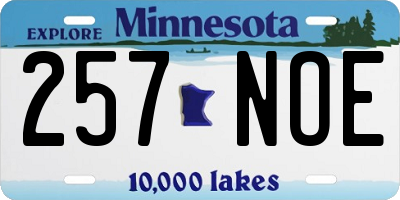 MN license plate 257NOE